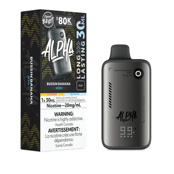*MB* Disposable Vape Flavour Beast Alpha Bussin' Banana Iced 80K Box of 4