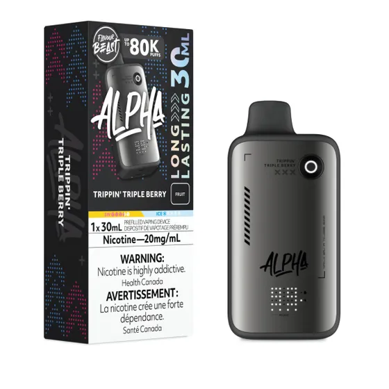 *FED* Disposable Vape Flavour Beast Alpha Trippin' Triple Berry 80K Box of 4
