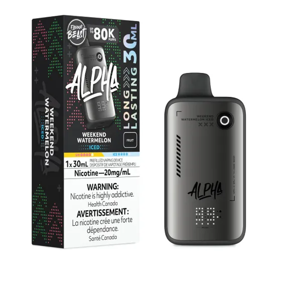 *FED* Disposable Vape Flavour Beast Alpha Weekend Watermelon Iced 80K Box of 4