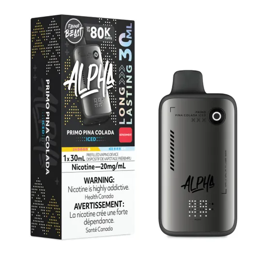 *FED* Disposable Vape Flavour Beast Alpha Primo Pina Colada Iced 80K Box of 4