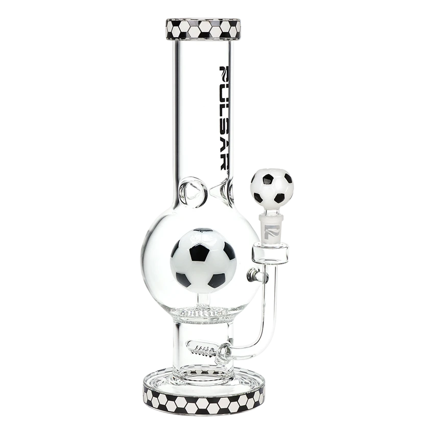 Glass Bong Pulsar Soccer Celebration Bubble Base 12.6" 14mm F