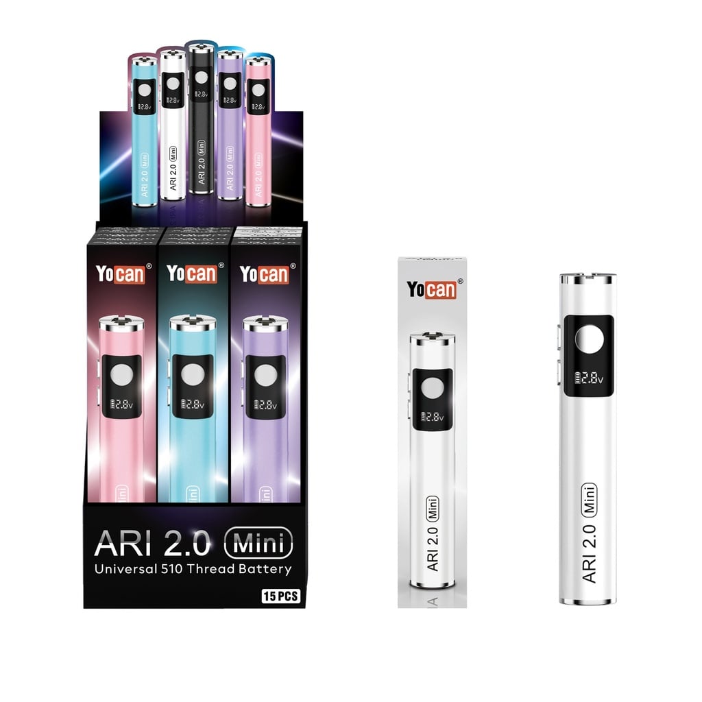 510 Battery Yocan ARI 2.0 Mini Assorted Colors Box of 15