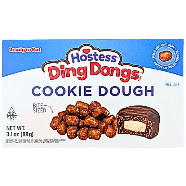 Snacks Hostess Ding Dongs Cookie Dough Bites Theater Box 3.1oz Box of 12