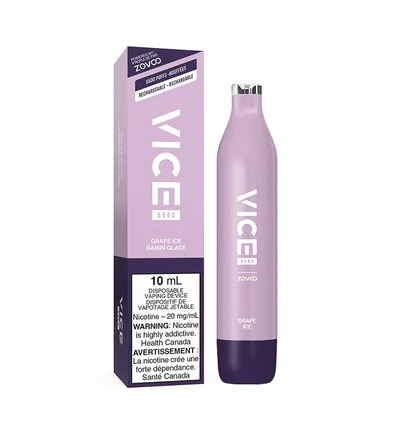 *FED* Disposable Vape Vice 5500 Grape Ice Box of 6