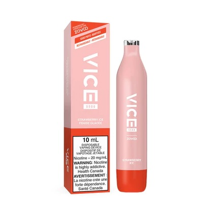 *FED* Disposable Vape Vice 5500 Strawberry Ice Box of 6