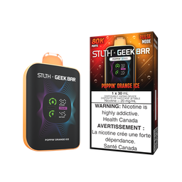 *MB* Disposable Vape STLTH X Geek Bar 80K Poppin Orange Ice Box of 4