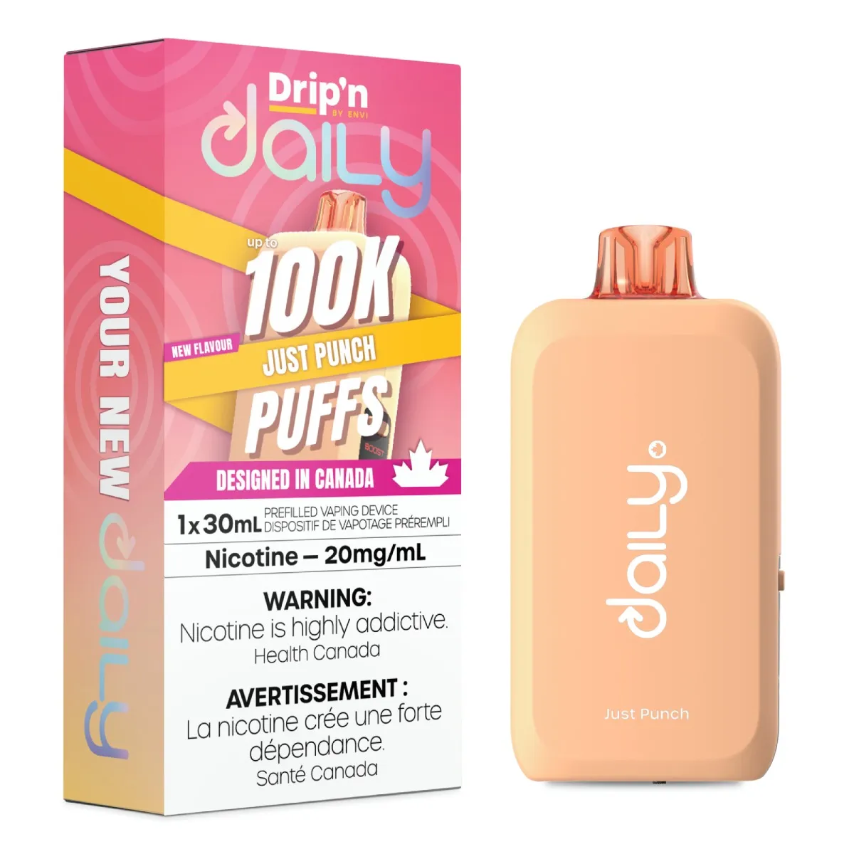 *MB* Disposable Vape Drip'n Daily 100K Just Punch Box of 4