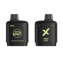 *MB* Nicotine Pod Flavour Beast Level X M Series 30ml 120K Wild White Grape Iced Box of 4