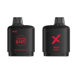 *MB* Nicotine Pod Flavour Beast Level X M Series 30ml 120K Sic Strawberry Iced Box of 4