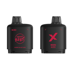 *MB* Nicotine Pod Flavour Beast Level X M Series 30ml 120K  Cherry Blast Iced Box of 4