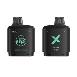 *MB* Nicotine Pod Flavour Beast Level X M Series  30ml 120K Extreme Mint Iced Box of 4