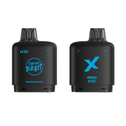 *MB* Nicotine Pod Flavour Beast Level X M Series 30ml 120K Bomb Blue Razz Box of 4