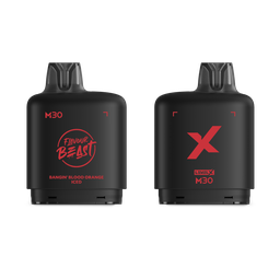 *MB* Nicotine Pod Flavour Beast Level X M Series 30ml 120K Bangin' Blood Orange Iced Box of 4