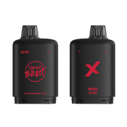*MB* Nicotine Pod Flavour Beast Level X M Series 40ml 160K Sic Strawberry Iced Box of 4