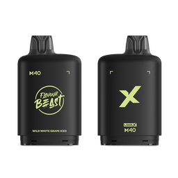 *MB* Nicotine Pod Flavour Beast Level X M Series 40ml 160K Wild White Grape Iced Box of 4