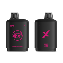 *MB* Nicotine Pod Flavour Beast Level X M Series 40ml 160K Trippin' Triple Berry Box of 4