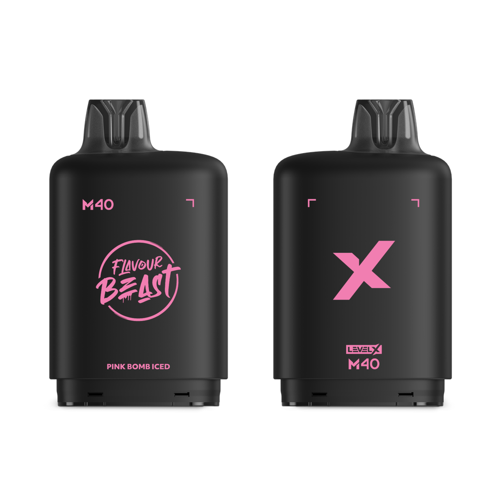 *MB* Nicotine Pod Flavour Beast Level X M Series 40ml 160K Pink Bomb Iced Box of 4