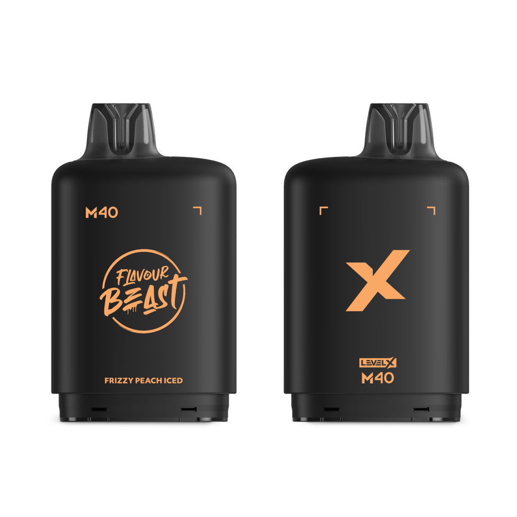*MB* Nicotine Pod Flavour Beast Level X M Series 40ml 160K Frizzy Peach Iced Box of 4