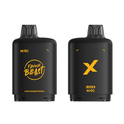 *MB* Nicotine Pod Flavour Beast Level X M Series 40ml 160K Mad Mango Peach Box of 4