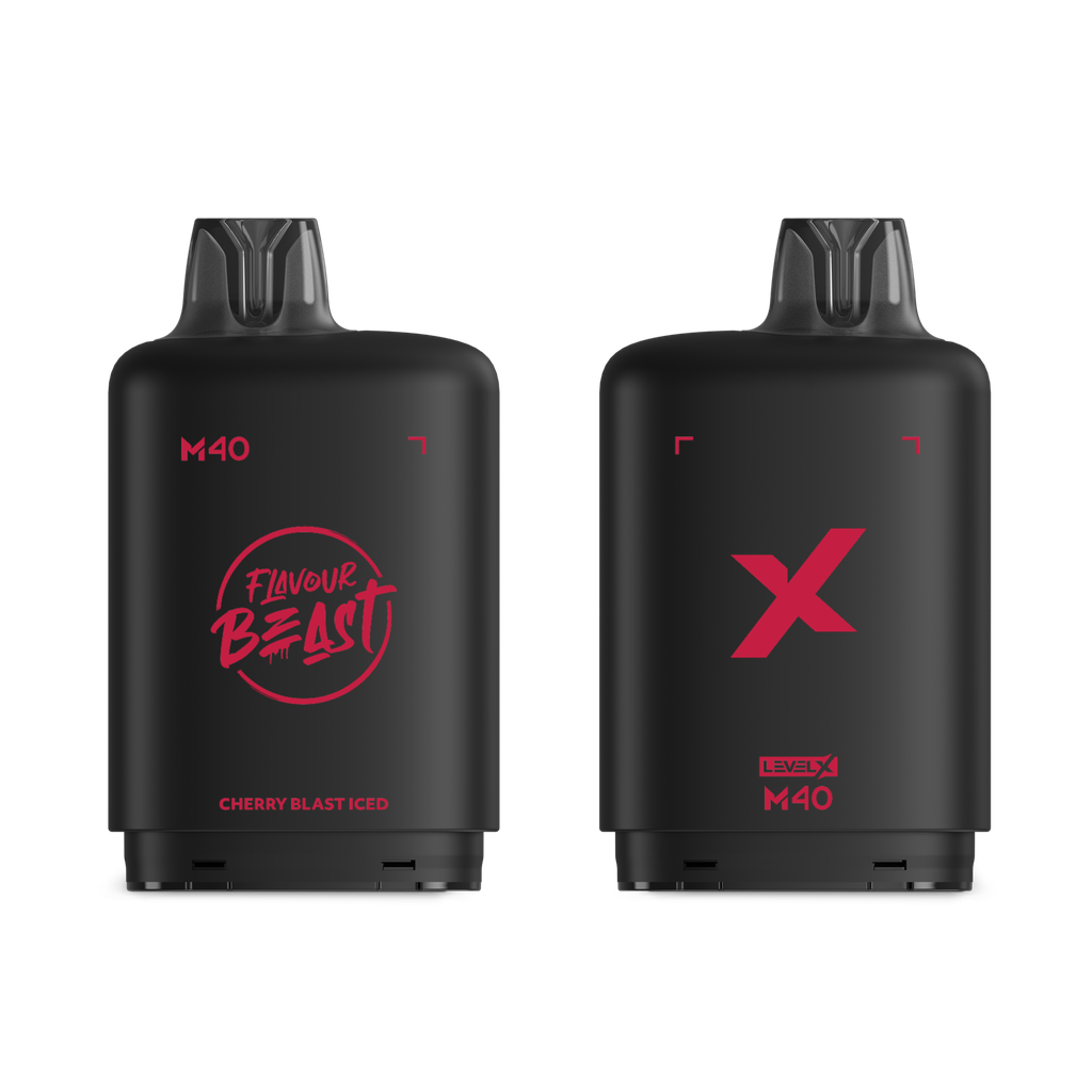 *MB* Nicotine Pod Flavour Beast Level X M Series 40ml 160K Cherry Blast Iced Box of 4