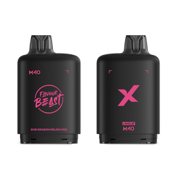 *MB* Nicotine Pod Flavour Beast Level X M Series 40ml 160K Dub Dragon Melon Iced Box of 4