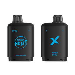 *MB* Nicotine Pod Flavour Beast Level X M Series 40ml 160K Bomb Blue Razz Box of 4