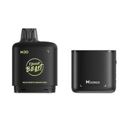 *MB* Nicotine Pod Flavour Beast Level X M Series Starter Kit (Pod + Battery) 30ml 120K Wild White Grape Iced Box of 4