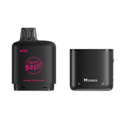 *MB* Nicotine Pod Flavour Beast Level X M Series Starter Kit (Pod + Battery) 30ml 120K Trippin' Triple Berry Box of 4