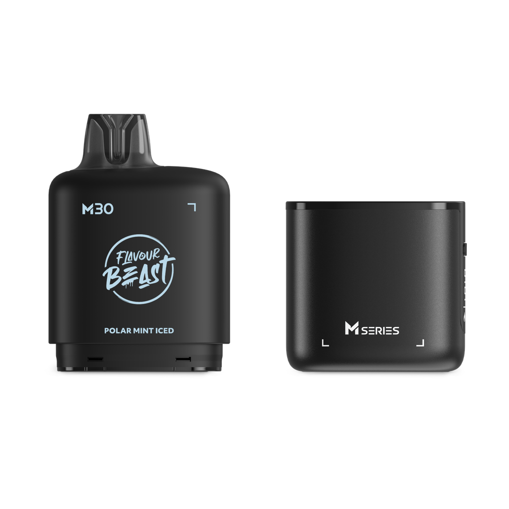 *MB* Nicotine Pod Flavour Beast Level X M Series Starter Kit (Pod + Battery) 30ml 120K Polar Mint Iced Box of 4