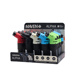 Torch Lighter Maven Alpha Windproof Jet Flame Box of 15