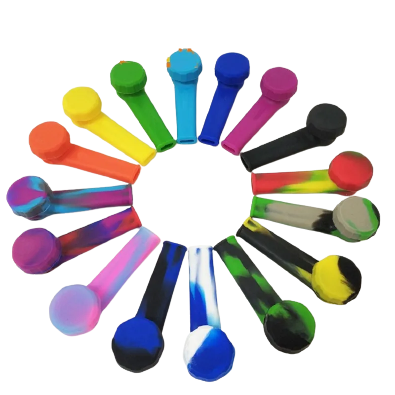 Silicone Pipe Unbranded With Cap Assorted