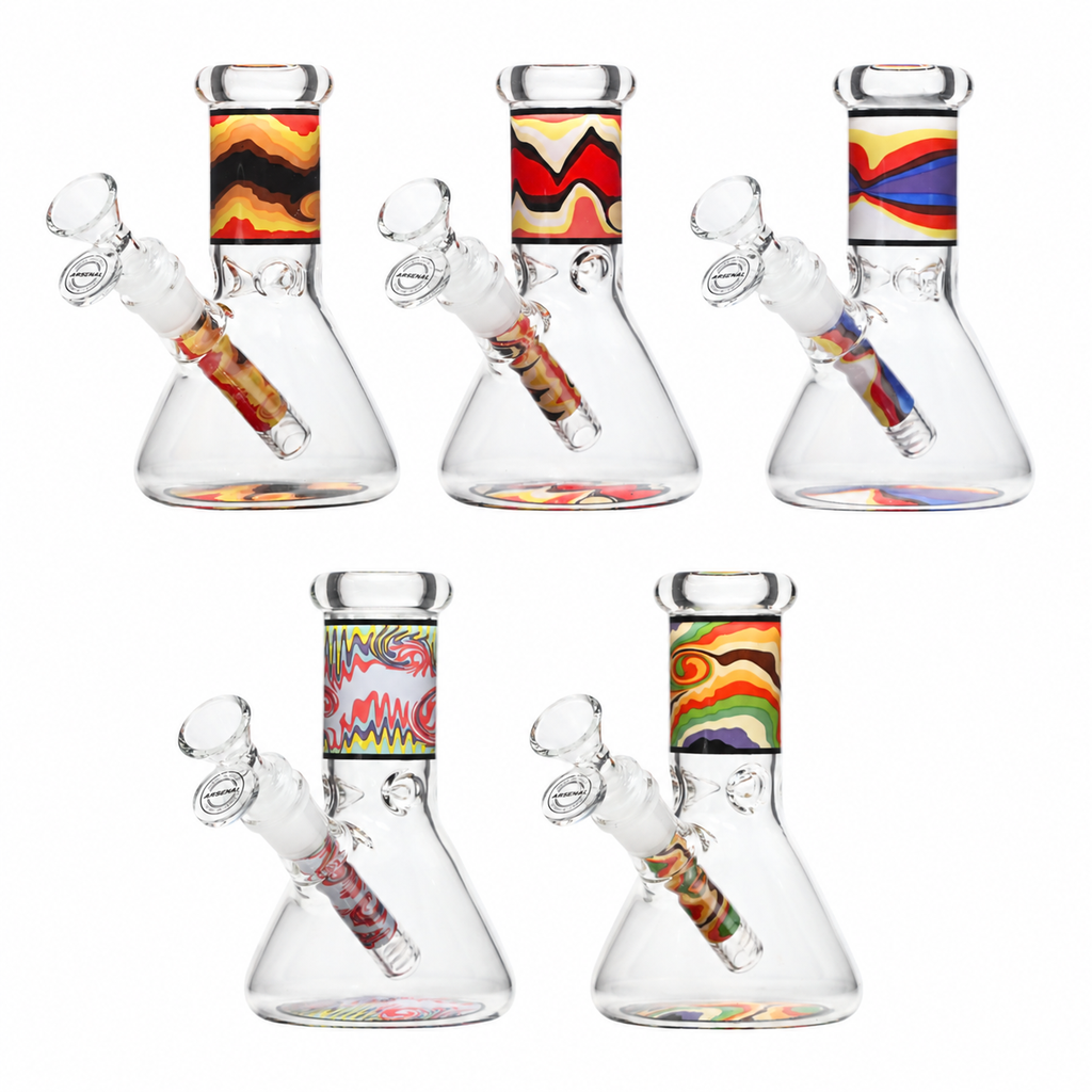 Glass Bong Arsenal Glass Sunset Wave Beaker 6"