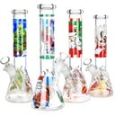 Glass Bong Unbranded 14mm Silly Santa Assorted Designs 10"