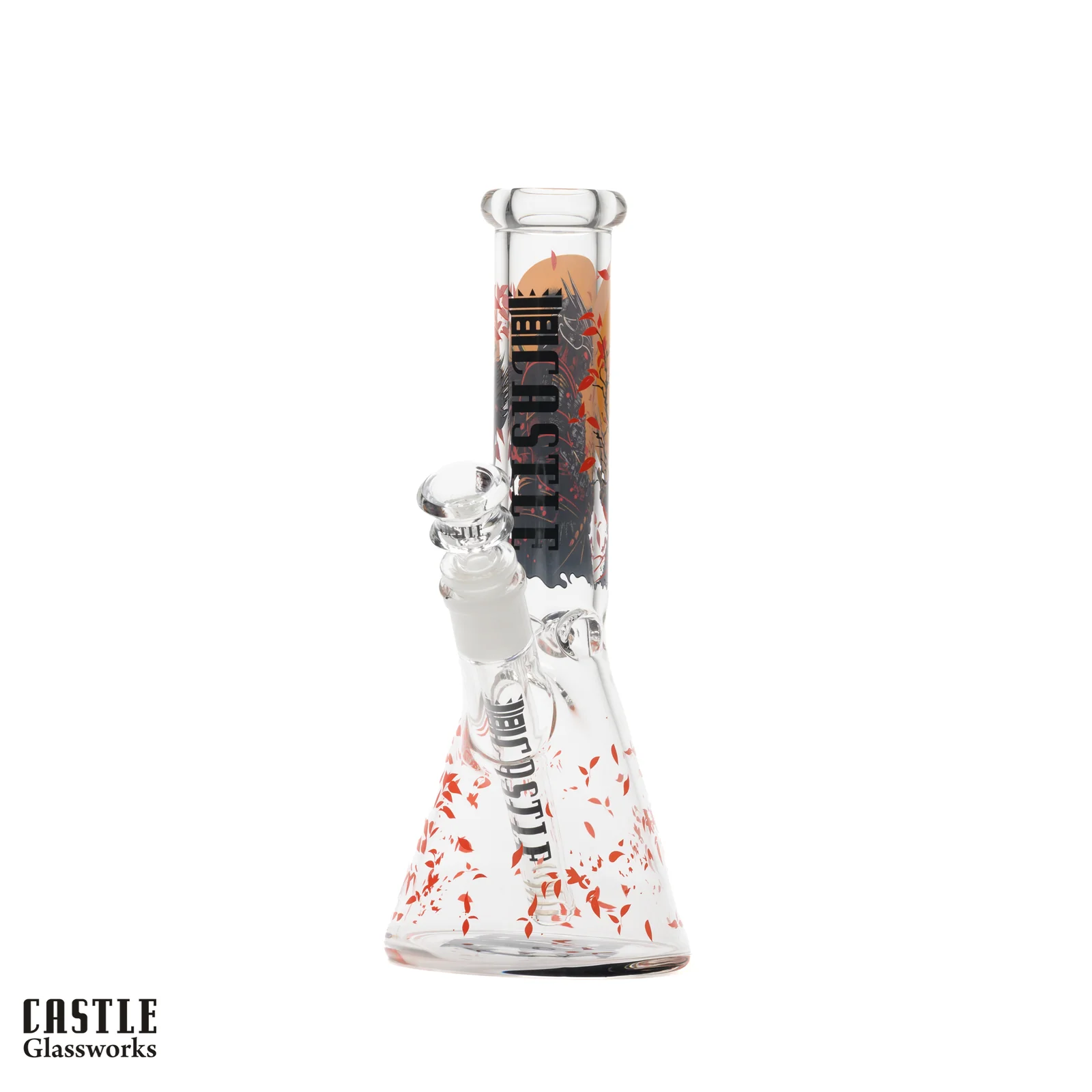 Glass Bong Castle Glass Bushi Beaker 10"