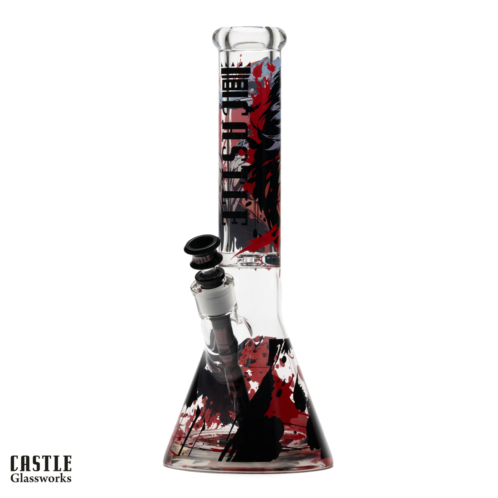 Glass Bong Castle Glass Raven Beaker 9mm 14"