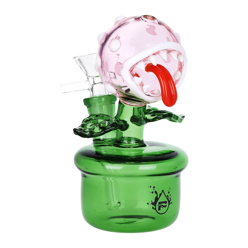 Glass Bong Pulsar Angry Flower Pot 5.5"