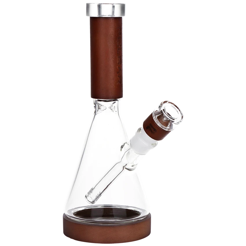 Glass Bong Pulsar Wood on Glass Beaker 11"