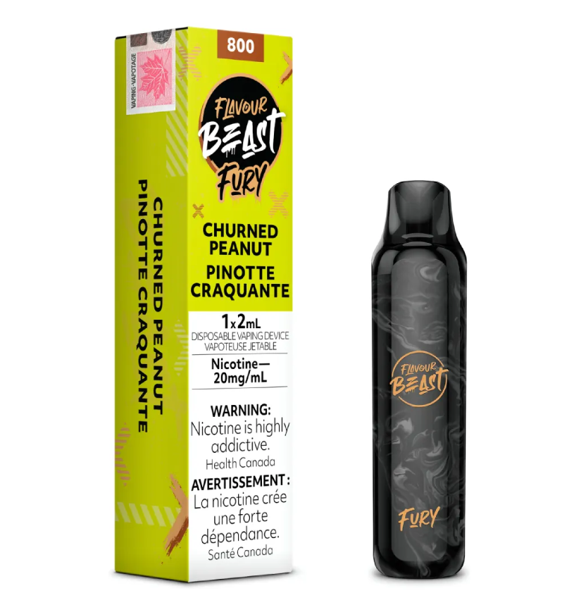 *FED* Flavour Beast Fury Disposable Vape Churned Peanut Box Of 6