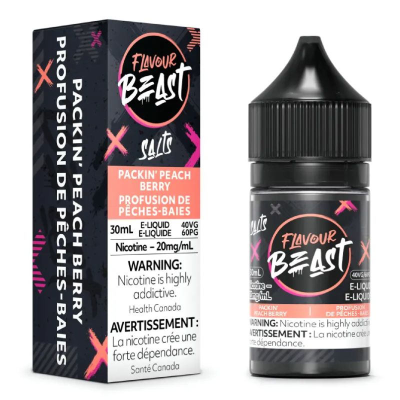 *FED* Flavour Beast Salt Juice 30ml Packin' Peach Berry