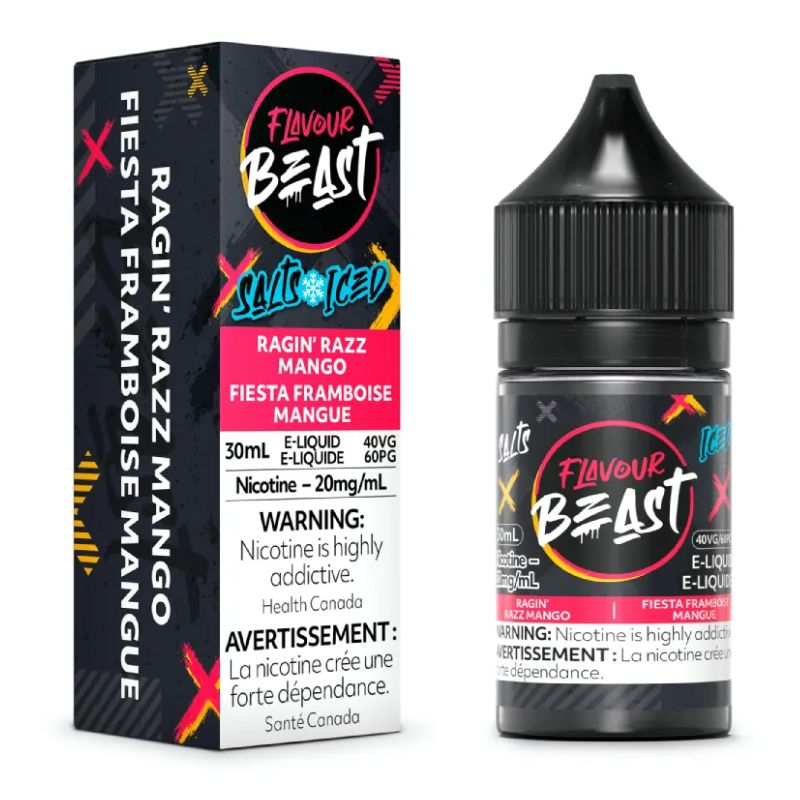 *FED* Flavour Beast Salt Juice 30ml Ragin' Razz Mango Iced
