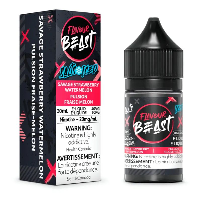 *FED* Flavour Beast Salt Juice 30ml Savage Strawberry Watermelon Iced
