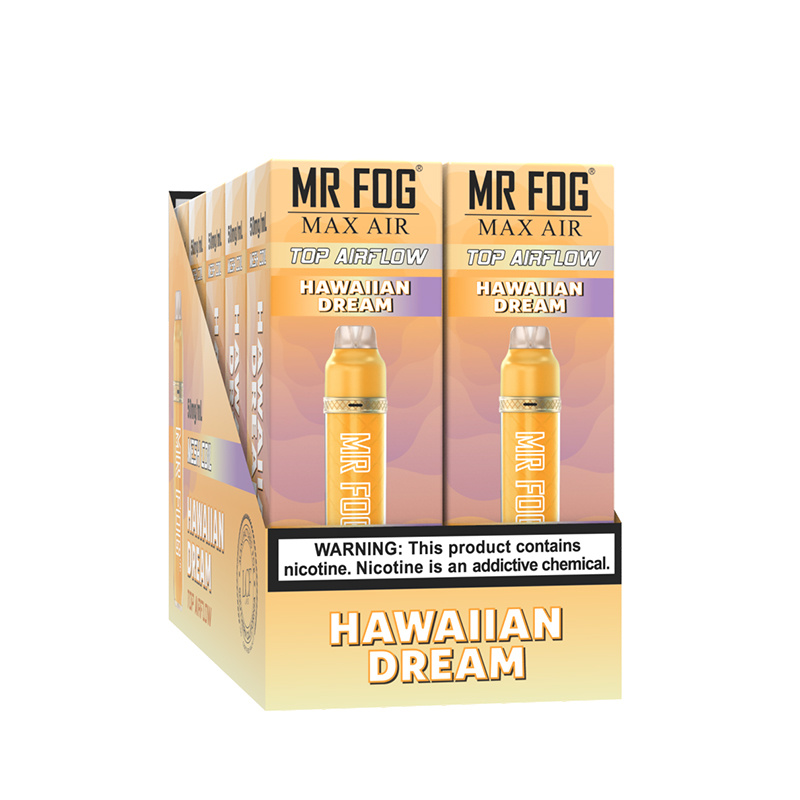 *FED* Mr Fog Max Air Disposable Vape Hawaiian Dream 2500 Puffs Box Of 10