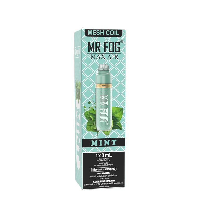 *FED* Mr Fog Max Air Disposable Vape Mint 2500 Puffs Box Of 10