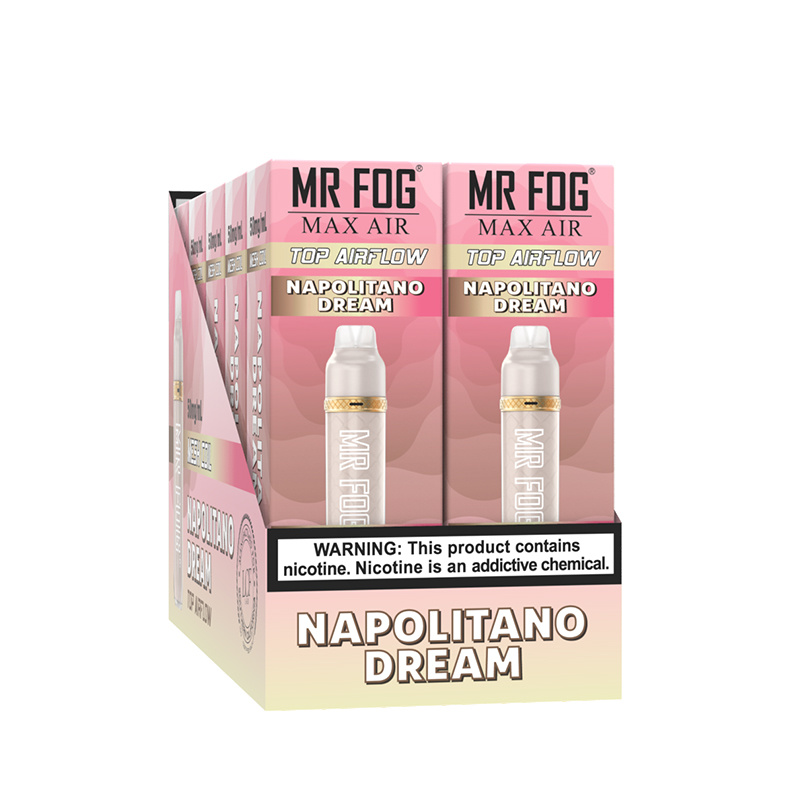 *FED* Mr Fog Max Air Disposable Vape Napolitano Dream 2500 Puffs Box Of 10