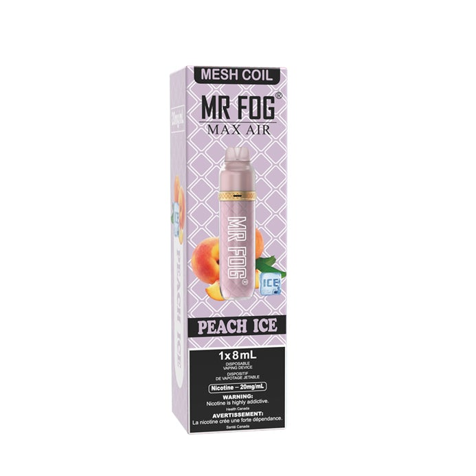 *FED* Mr Fog Max Air Disposable Vape Peach Ice 2500 Puffs Box Of 10