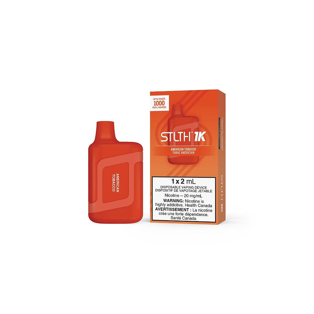 *FED* STLTH 1K Disposable Vape 1000 Puff American Tobacco Box Of 6
