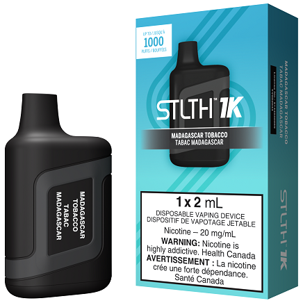 *FED* STLTH 1K Disposable Vape 1000 Puff Madagascar Tobacco Box Of 6