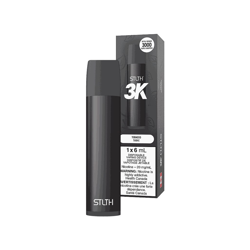 *FED* STLTH 3K Disposable Vape 3000 Puff Tobacco Box Of 6