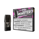 *FED* STLTH Monster Pod Razz Currant Ice 2ml Pack of 2 Pods Box of 5