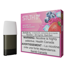 *FED* STLTH Pro X Pod Pack Quad Berry Ice 5.5ml Pack of 2 Pods Box of 5